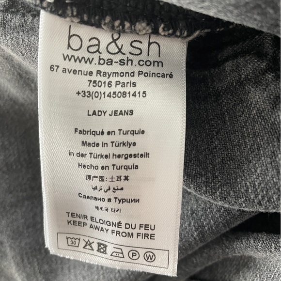COPY: ba&sh NWT Elly Jean sz 28 in light grey. Fit is more like 26… - Picture 3 of 10